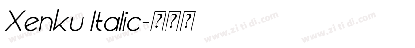 Xenku Italic字体转换